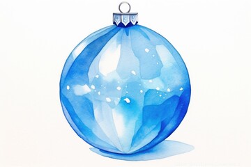 Fototapeta na wymiar christmas blue ball on the christmas tree