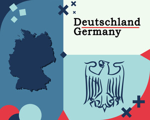 Germany, vector illustration with national symbols
