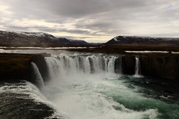 Goðafoss is a waterfall in northern Iceland