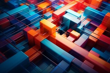 Immerse yourself in the mesmerizing world of geometric art with this intriguing 3D representation