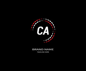 CA letter logo Design. Unique attractive creative modern initial CA initial based letter icon logo