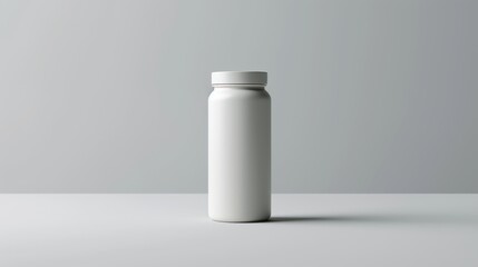 White Bottle on Table - Clean, Minimalist, Home Decor, Photographic Art Print