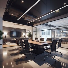 Cozy Office Meeting Space Interior