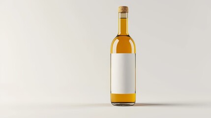 Bottle of Wine With White Label for Sale - Beverage, Alcohol, Drink, White Wine, Bottle, White Label