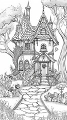 A House in the Woods Drawing
