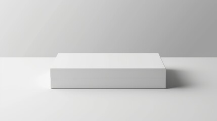 White Box on White Table, Minimalist and Clean Design