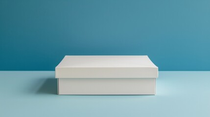 White Box on Blue Table, Simple Object Placement