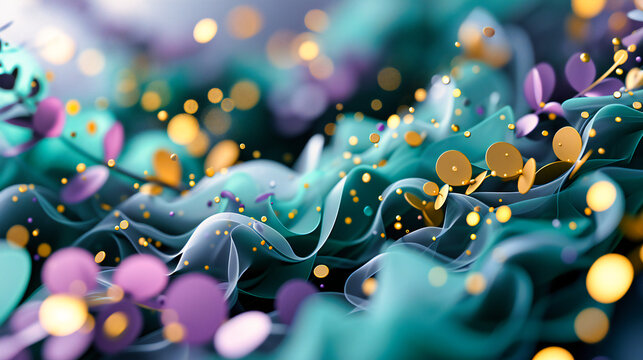 Sparkling Bokeh Lights, Festive Glowing Background, Abstract Shiny Pattern, Holiday Celebration Concept