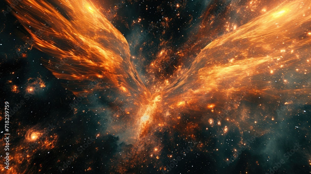 Poster A captivating image of a space scene filled with stars. Perfect for use in astronomy publications or as a background for science fiction projects