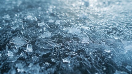 Ice crystals up close, perfect for winter-themed designs or scientific illustrations