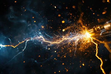 A close-up image of a person holding a spark in their hand. This picture can be used to depict excitement, celebration, creativity, or the concept of a new beginning