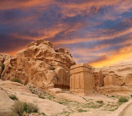 Mountains of Petra, Jordan, Middle East. Petra has been a UNESCO World Heritage Site since 1985