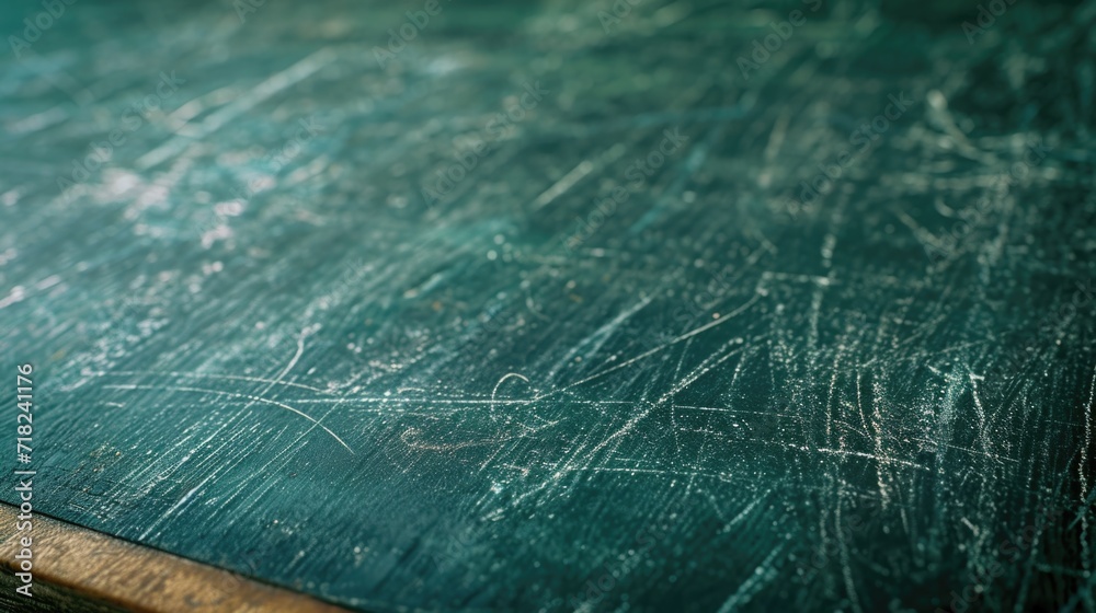 Poster close-up view of a blackboard with chalk writing. perfect for educational or creative concepts