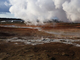 Gunnuhver is an impressive and colourful geothermal field of various mud pools and fumaroles in the southwest part of the Reykjanes Peninsula