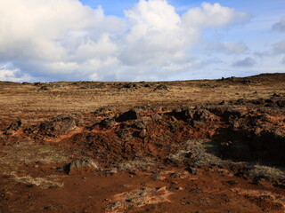 Reykjanesfólkvangur is a nature preserve in Iceland with lava formations, crater lakes, bird cliffs and bubbling geothermic fields