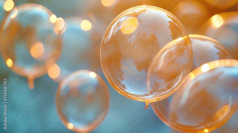 Aufkleber Bubbles floating in the air, perfect for adding a touch of whimsy to any project