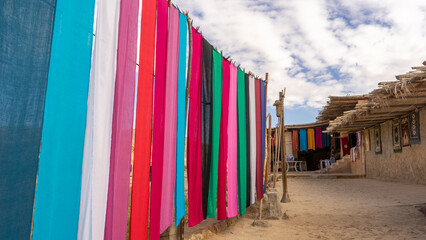Tunisian colorful fabrics