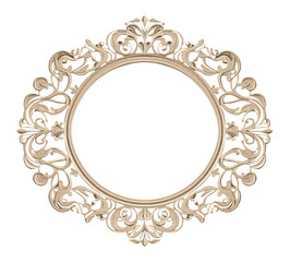 Beautiful lace frame. Isolated cutout on transparent background.