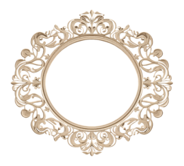 Beautiful lace frame. Isolated cutout on transparent background.
