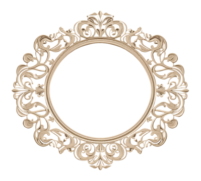 Beautiful lace frame. Isolated cutout on transparent background.