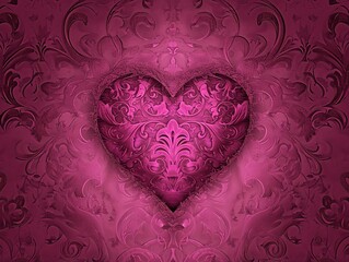 Two Hearts on a Pink Background with a Bow