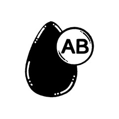 svg donate blood doodle element set