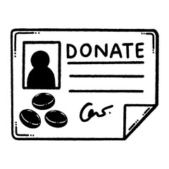 svg donate blood doodle element set