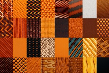amber different pattern illustrations of individual different woven fabric patterns