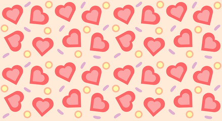 Seamless Heart Pattern Valentines Day Background
