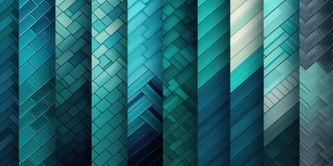 aqua different pattern illustrations of individual different woven fabric patterns