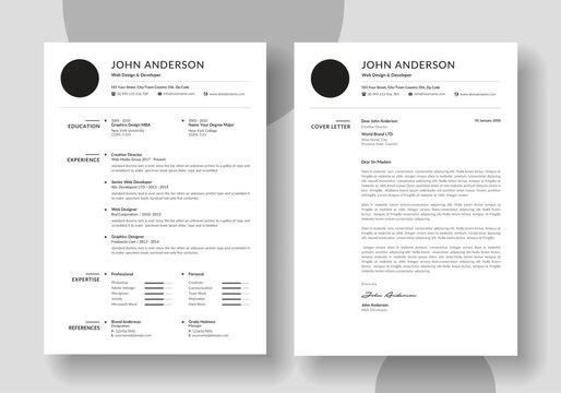 Modern Clean Resume Cv Template