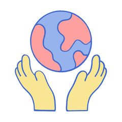 svg eco world doodle element set