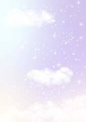 Pastel sky and stars fantasy background.	