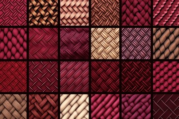 burgundy different pattern illustrations
