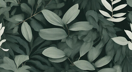 "Dark Sage Aesthetic: Captivating Minimalist Foliage"