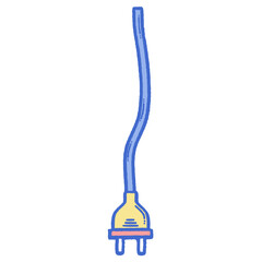 svg electric energy doodle element set