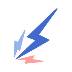 svg electric energy doodle element set