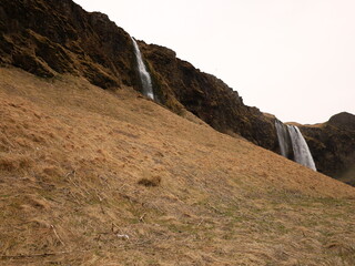 Seljalandsfoss is a 65-metre high waterfall in southern Iceland