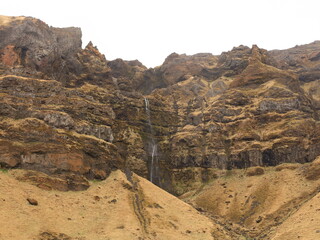 View on a mountain in the Southern Region of iceland