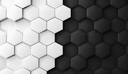 Paper Background with Hexagon Shapes in Black