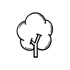 svg forest tree doodle set