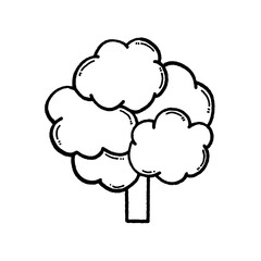 svg forest tree doodle set