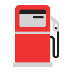 A fuel pump, used to fill up a vehicle with gas, petrol icon design. Isolated gasoline station sign design.