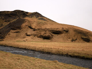 View on a mountain in the Southern Region of iceland
