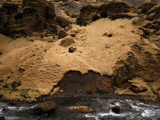 View on a mountain in the Southern Region of iceland