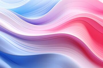 Fototapeta premium Abstract background with smooth lines in pink, blue and white colors