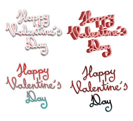 Happy Valentine's Day, 3d greeting card design