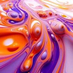 3D Abstract Background Fluid Dynamics with circles