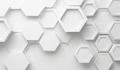 Geometric Paper Background with White Hexagons