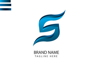 abstract S logo design